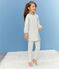 Girls' Velour Nightdress with Leggings MARSHMALLOW white/MULTICO white