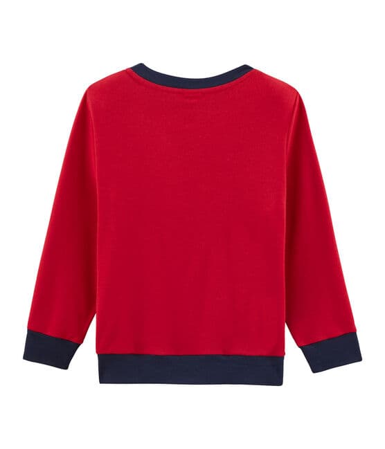 Boys' Ribbed Sweatshirt TERKUIT CN red