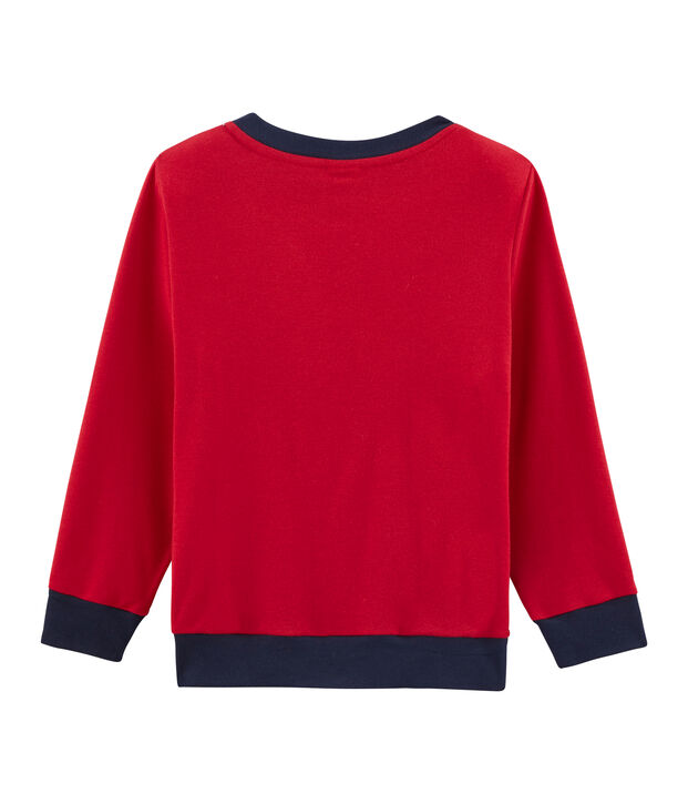 Boys' Ribbed Sweatshirt red