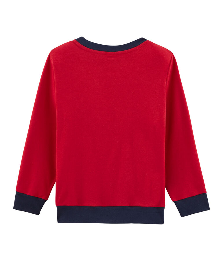 Boys' Ribbed Sweatshirt red