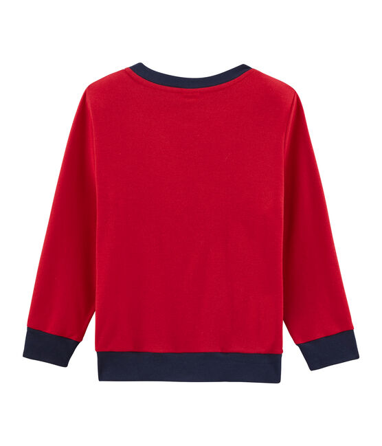 Boys' Ribbed Sweatshirt TERKUIT CN red