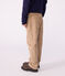 Children's straight plain corduroy trousers ROCHE CLAIR beige