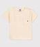 Babies' Short-Sleeved Slub Jersey T-Shirt AVALANCHE Ecru