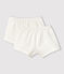 Girls' White Organic Cotton Hipsters - 2-Pack variante 1