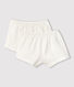 Girls' White Organic Cotton Hipsters - 2-Pack