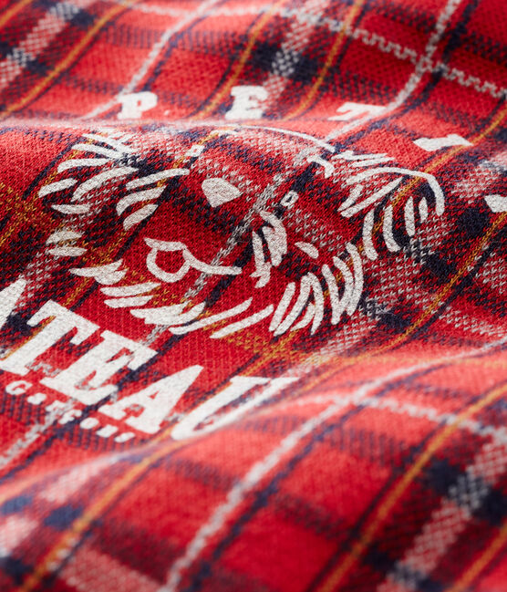 Baby Boys' Checked Knit Sweatshirt TERKUIT red/MULTICO CN white