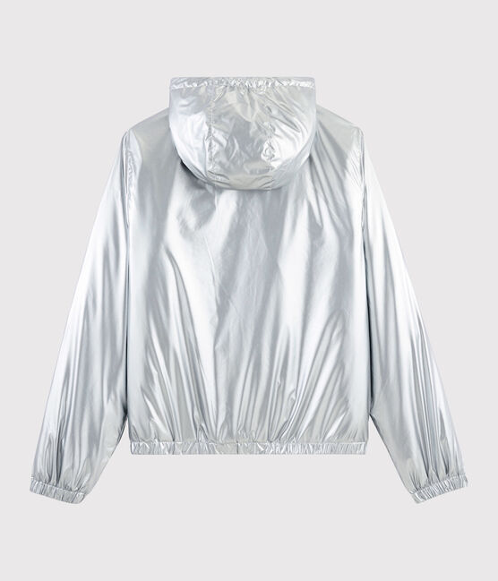 Women's/men's warm windbreaker made from recycled materials ARGENT grey