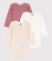Babies' Long-Sleeved Cotton Bodysuits - 3-Pack variante 1