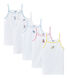 Set of 5 girls' camisoles with motifs