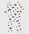 Babies' walrus pattern tube-knit pyjamas AVALANCHE white/MULTICO