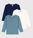 Unisex Cotton Long-Sleeved T-Shirt - 3-Pack