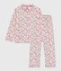 Children's buttoned printed cotton pyjamas