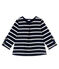 Baby girl's sailor stripe blouse SMOKING blue/MARSHMALLOW white