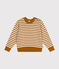 Boys' wool and cotton pullover AVALANCHE white/ECUREUIL