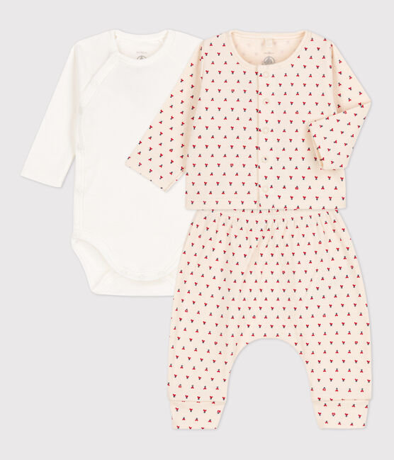 Babies' Graphic Print Tube Knit 3-Piece Set MARSHMALLOW white/MULTICO white