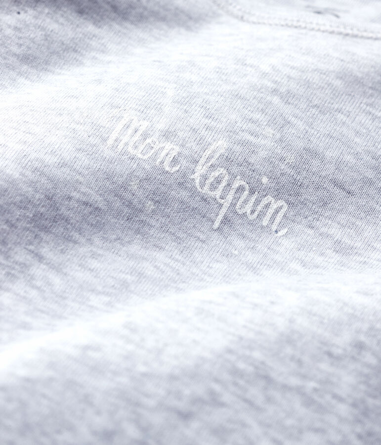 Babies' Marled Grey Organic Cotton Sleepsuit POUSSIERE CHINE grey