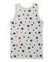 Boy's printed undershirt in stretch jersey BELUGA grey/MULTICO white