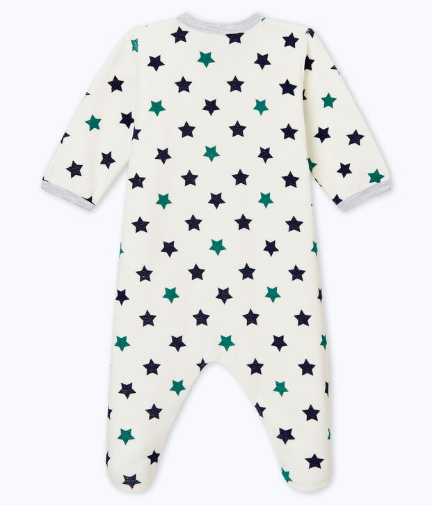 Baby boy's sleepsuit white/multicolor