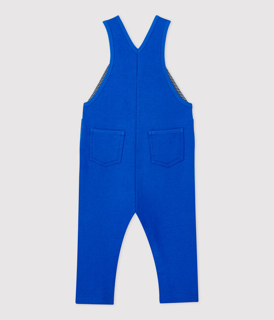 Babies' Fleece Dungarees DELFT blue
