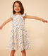 Girls' Sleeveless Printed Poplin Dress