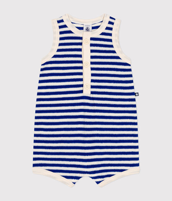 Babies' Terry Short Playsuit SURF blue/AVALANCHE