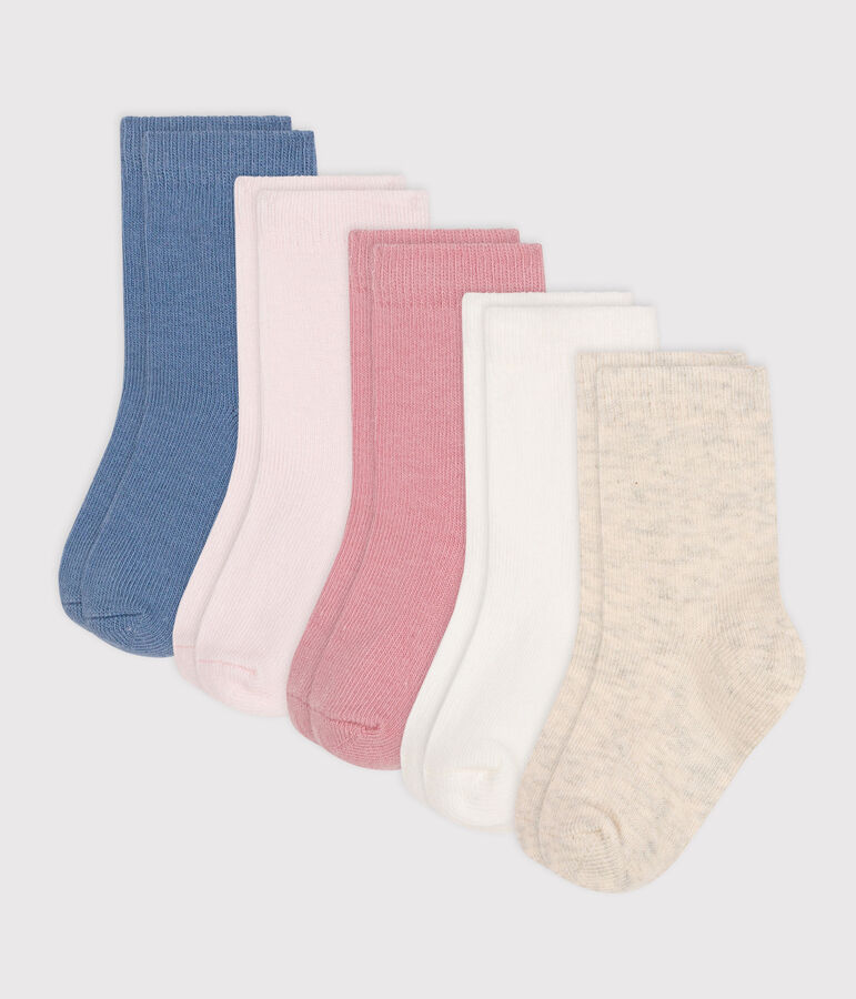 5 pairs of plain cotton baby socks variante 2