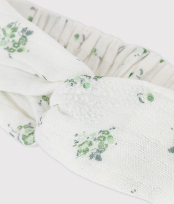 Babies' Easy Care Organic Cotton Headband MARSHMALLOW white/MULTICO white