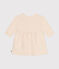 Babies' long-sleeved quilted tube knit dress AVALANCHE Ecru