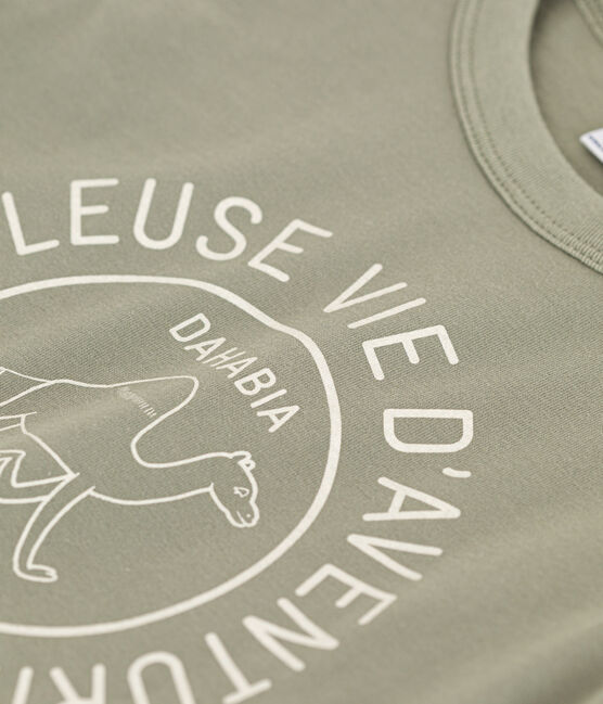 Boys' Short-Sleeved Cotton T-Shirt MARECAGE /AVALANCHE