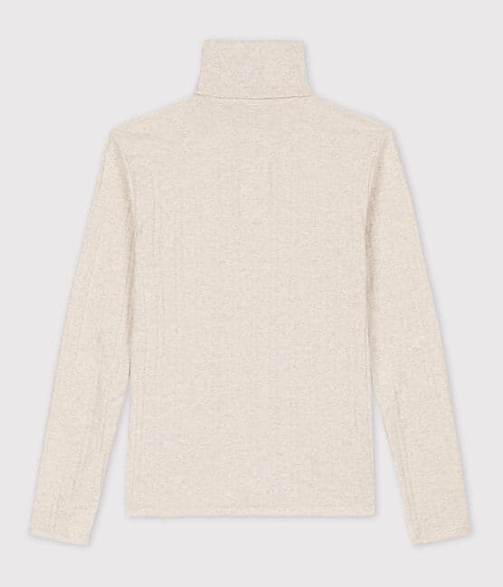 Iconic Roll Neck Patterned Knit T-shirt MONTELIMAR CHINE beige