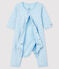 Baby Boys' Starry Footless Organic Cotton Bodyjama FRAICHEUR blue/CONCRETE grey