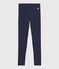 Girls' Lycra Jersey Leggings SMOKING blue/MULTICO white