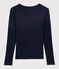 Women's Iconic Cocotte Stitch Cotton T-Shirt SMOKING blue