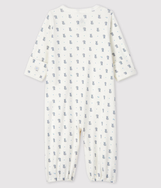 Babies' Koala Pattern Organic Cotton Jumpsuit/Sleeping Bag MARSHMALLOW white/MULTICO white