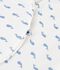 Babies' 3 TOG whale-print corduroy sleeping bag blue/blue