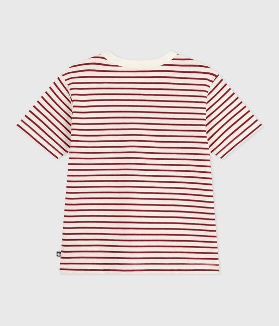 Children's short-sleeved printed T-shirt MILK red/AMARANTE