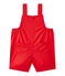 Baby boys' striped short dungarees TERKUIT red