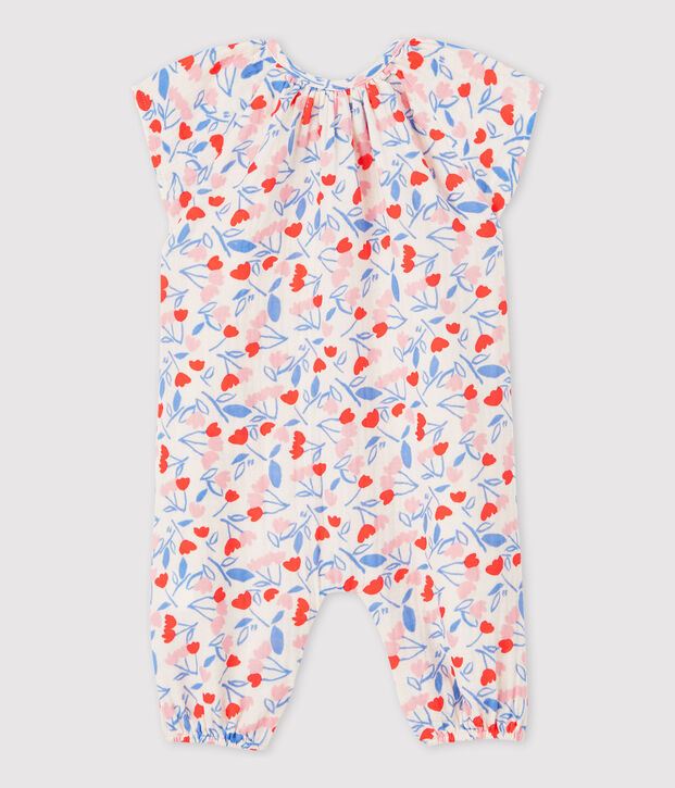 Baby Girls' Floral Organic Cotton Easy-Care Jumpsuit pink/multicolor