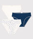Girls' Heart Cotton and Elastane Briefs - 3-Pack