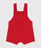 Babies' Short Lightweight Fleece Dungarees AURORA red
