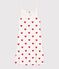 Women's cotton babydoll nightdress MARSHMALLOW white/TERKUIT red