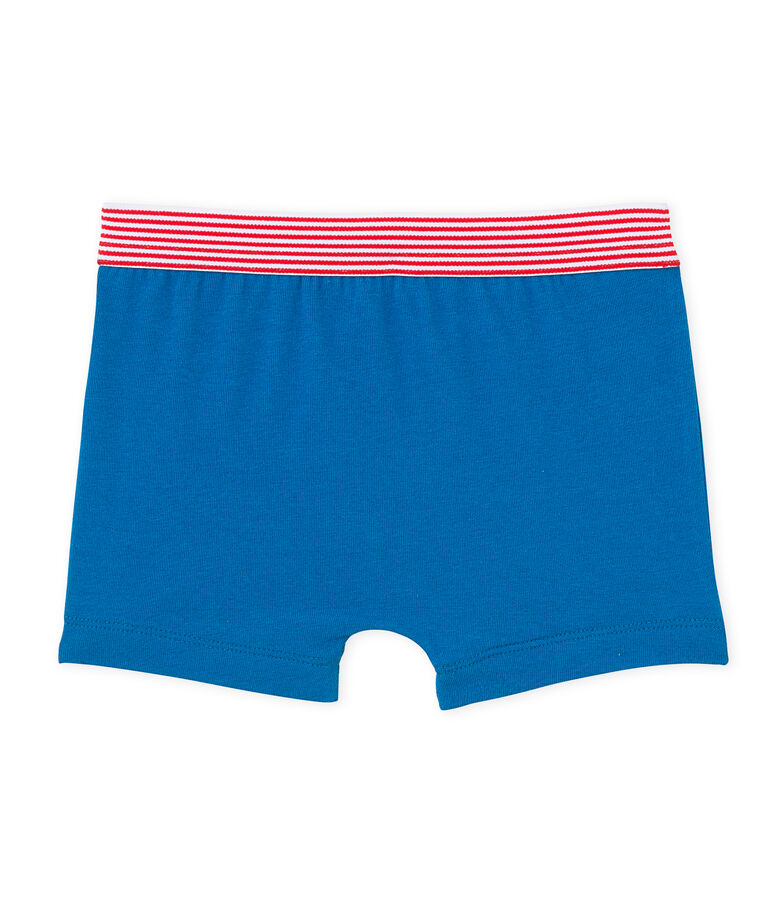 Boy's patterned boxer Mykonos blue