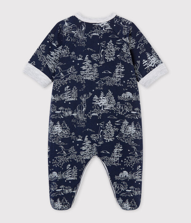 Baby boy's sleepsuit blue/white