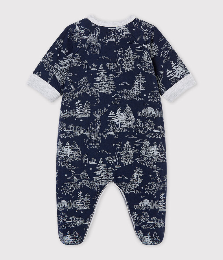 Baby boy's sleepsuit blue/white