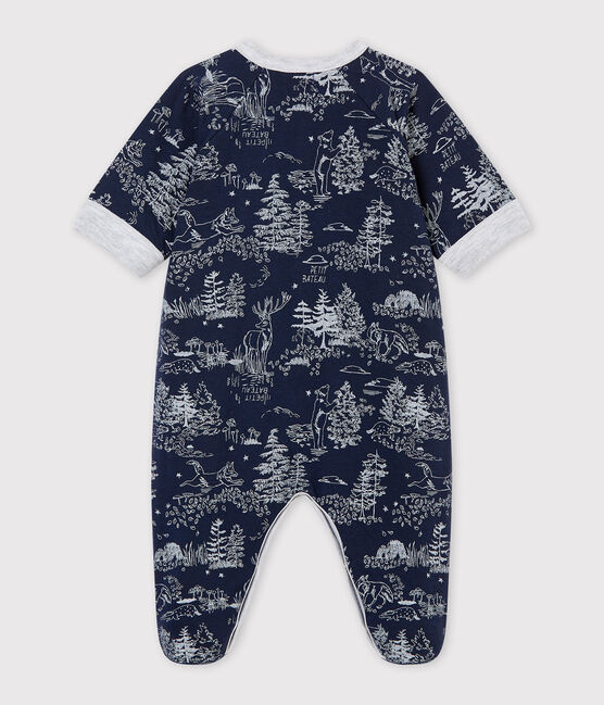 Baby boy's sleepsuit SMOKING blue/ECUME white