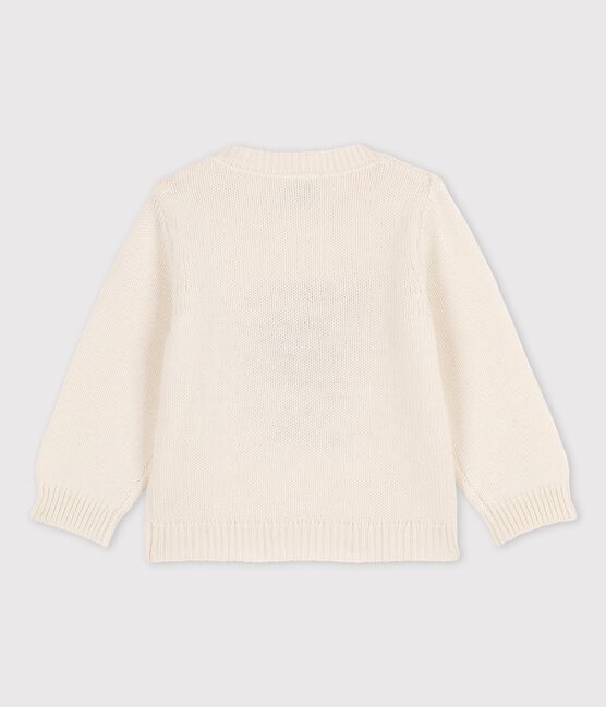 Babies' Wool/Cotton Knitted Jumper MARSHMALLOW white/MULTICO white