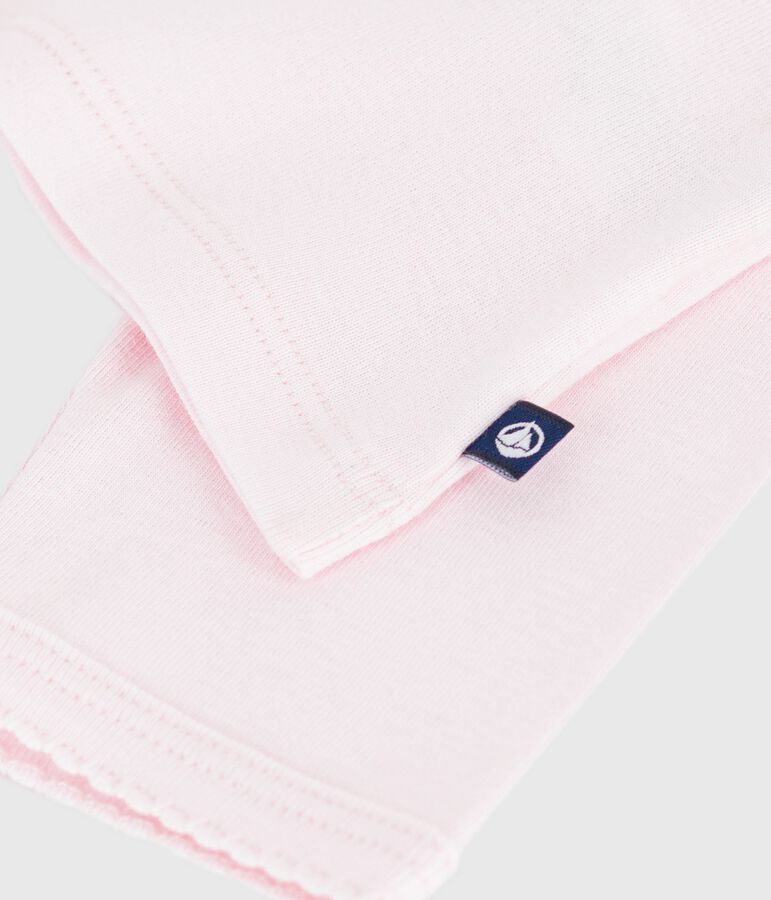 Babies' plain cotton cardigan pink