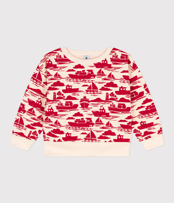 Boys' Patterned Fleece Sweatshirt AVALANCHE red/ROUGE