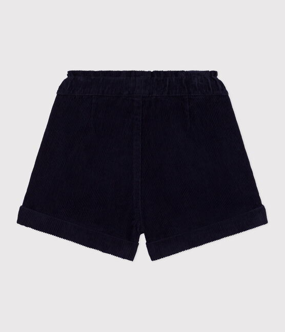 Children's plain corduroy shorts SMOKING blue