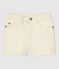 Girls' Denim Shorts AVALANCHE Ecru
